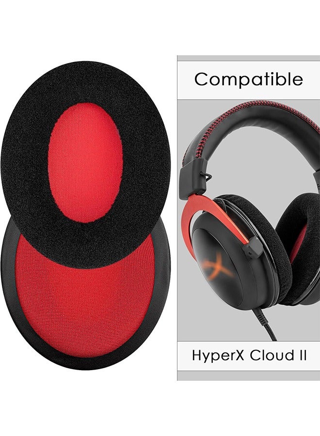 Headphone Cover, High Quality Headrest Replacement Breathable Ear Pads with Kingston HyperX Cloud II/III (Black) Earmuffs, HyperX Cloud 2/3 Ear Pads - Image 3