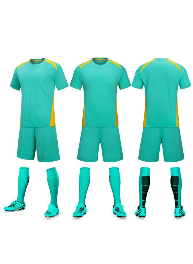 6097 Light Green Short Sleeve Football Jersey - Image 1