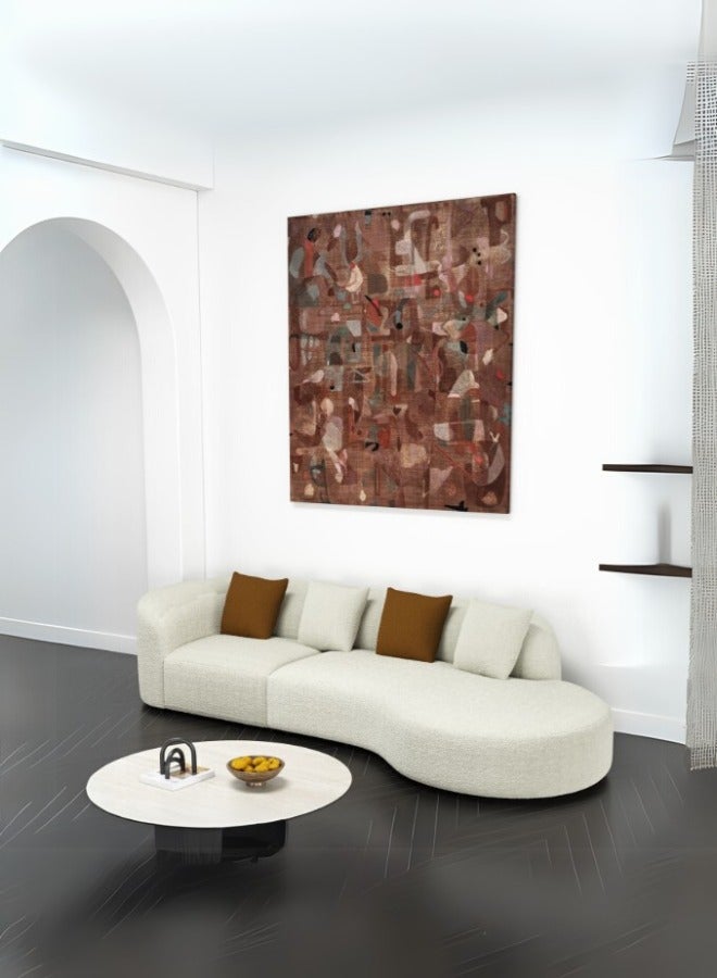 Generic Luxury Skye Curved Fabric Upholstery 4-Seater Sofa - Contemporary Designer Furniture in Dubai - Image 3