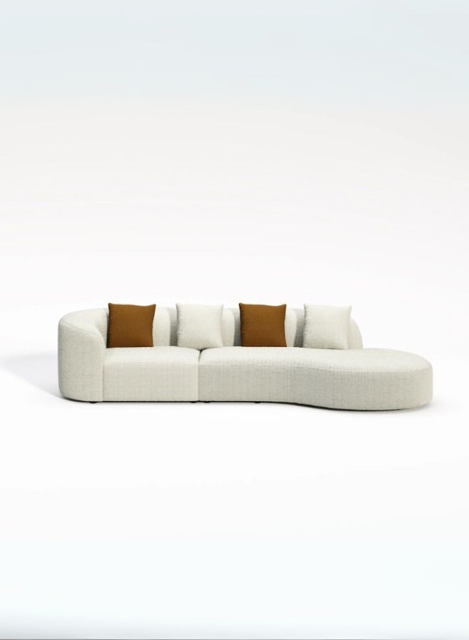 Generic Luxury Skye Curved Fabric Upholstery 4-Seater Sofa - Contemporary Designer Furniture in Dubai - Image 1