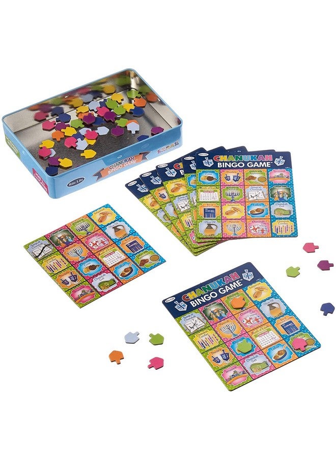 Rite Lite Chanukah Bingo Game by Rite Lite - Fun Hanukkah-Themed Bingo for Kids Ages 3+ - Includes 6 Bingo Boards, Calling Cards & Dreidel Chips - 2-6 Players - No Reading Required - Perfect for Holiday Parties - Image 4