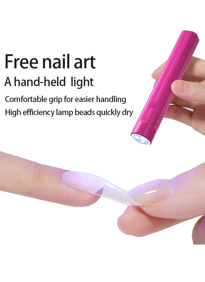 Beauty Body Hand Light，Wireless Handheld UV Light For Gel Nails, Mini Nail Dryer, Portable Gel Polish Curing Lamp, Perfect Gift for Girls（Pink）  - Image 2