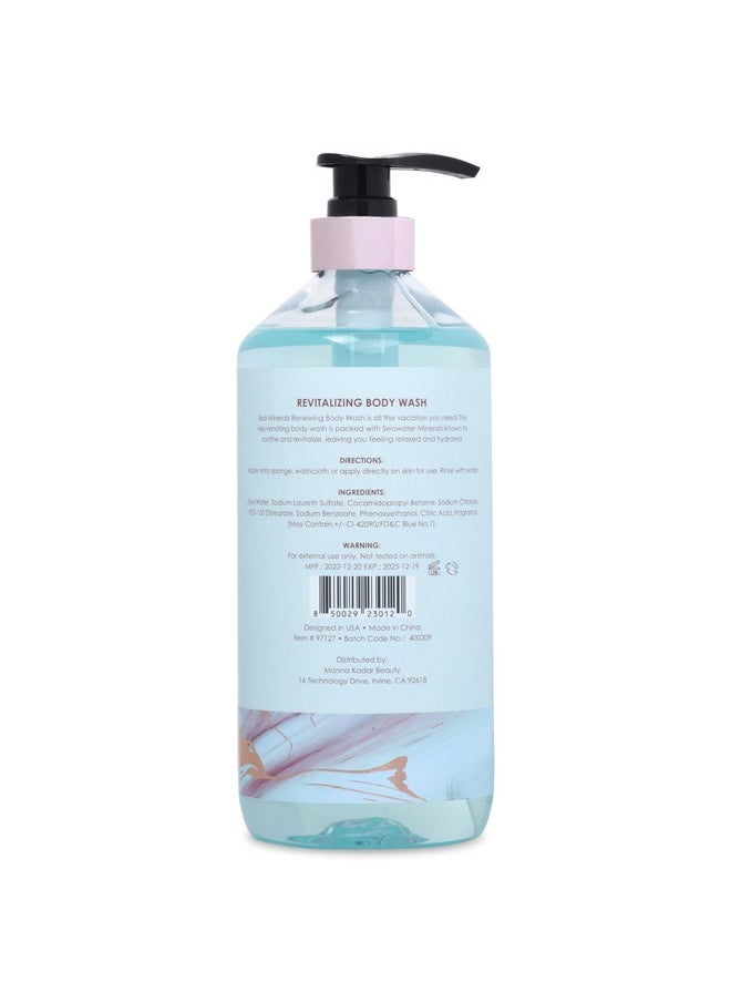Manna Kadar Beauty Dead Sea Minerals Revitalizing Body Wash Eucalyptus & Marine Collagen Clean Soothe Revitalizes Rejuvenates Skin Shower Gel  - Image 2