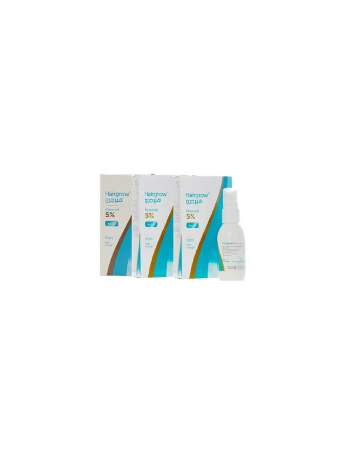 Dar Al Dawa Hair Grow 5 Minoxidil 3 Pack With Avogain 5% Minoxidil Solution 3 Month Supply 50ml 3 Pack - Image 3