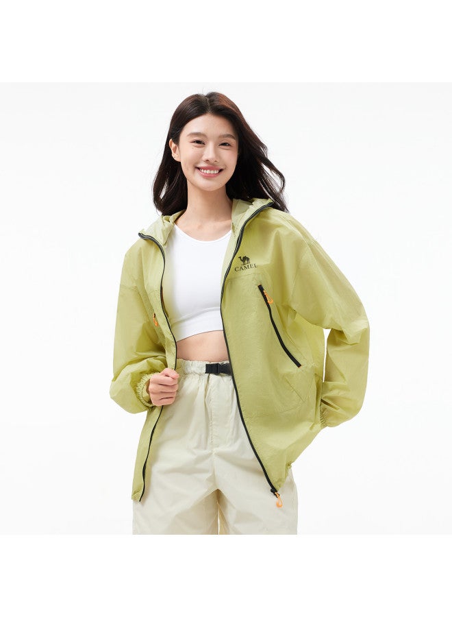 camel Junkai Same Style Outdoor Hooded Sun Protection Jacket 25 Spring Summer Sun Shade Sunscreen Breathable Jacket Unisex Sun Protection Jacket - Image 4