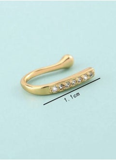 YUCCA Rhinestone Decor Nose Ring for Women, Non Pierced Punk, New Fashion Body Jewelry Suitable for All Parties and Occasions  - Image 2