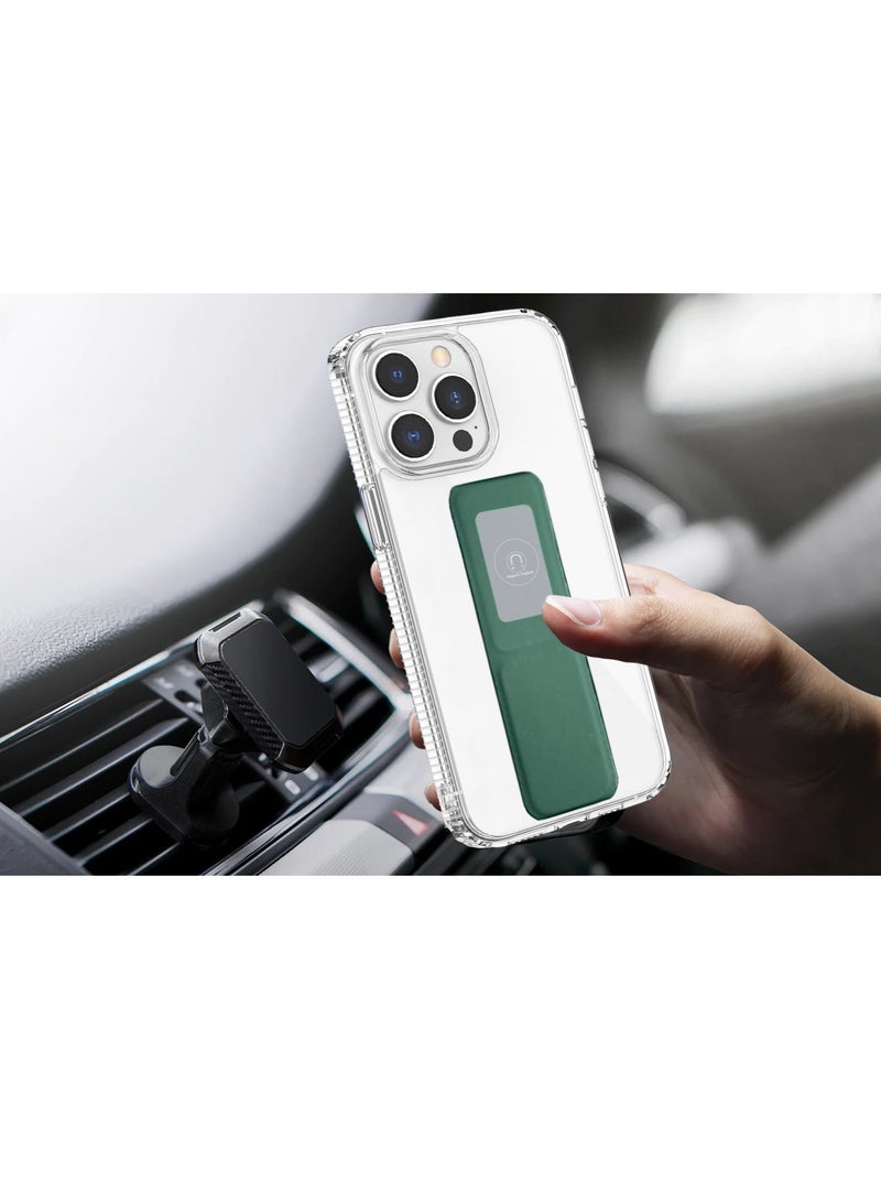 Wtech Apple iPhone 15 Pro 2023 TPU Hand Grip Air Pillow Case Cover - Clear/Dark Green - Image 2