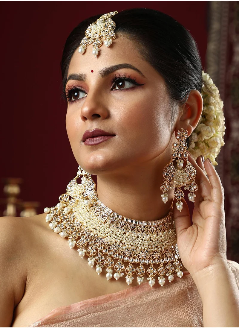 SOHI Stone Studded & Beaded Jewellery Set