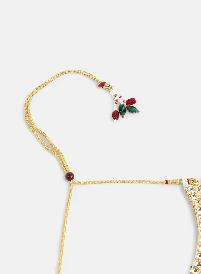 SOHI Stone Studded & Beaded Artificial Jewellery Set