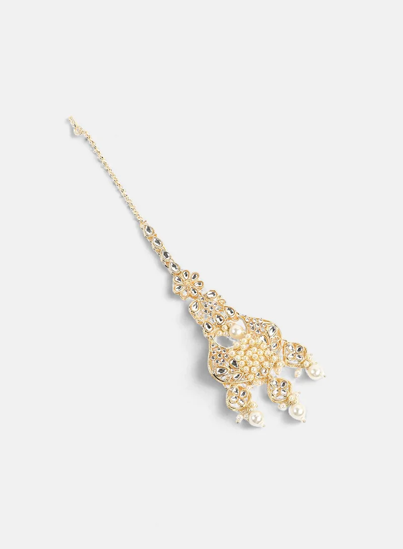 SOHI Stone Studded & Beaded Artificial Jewellery Set