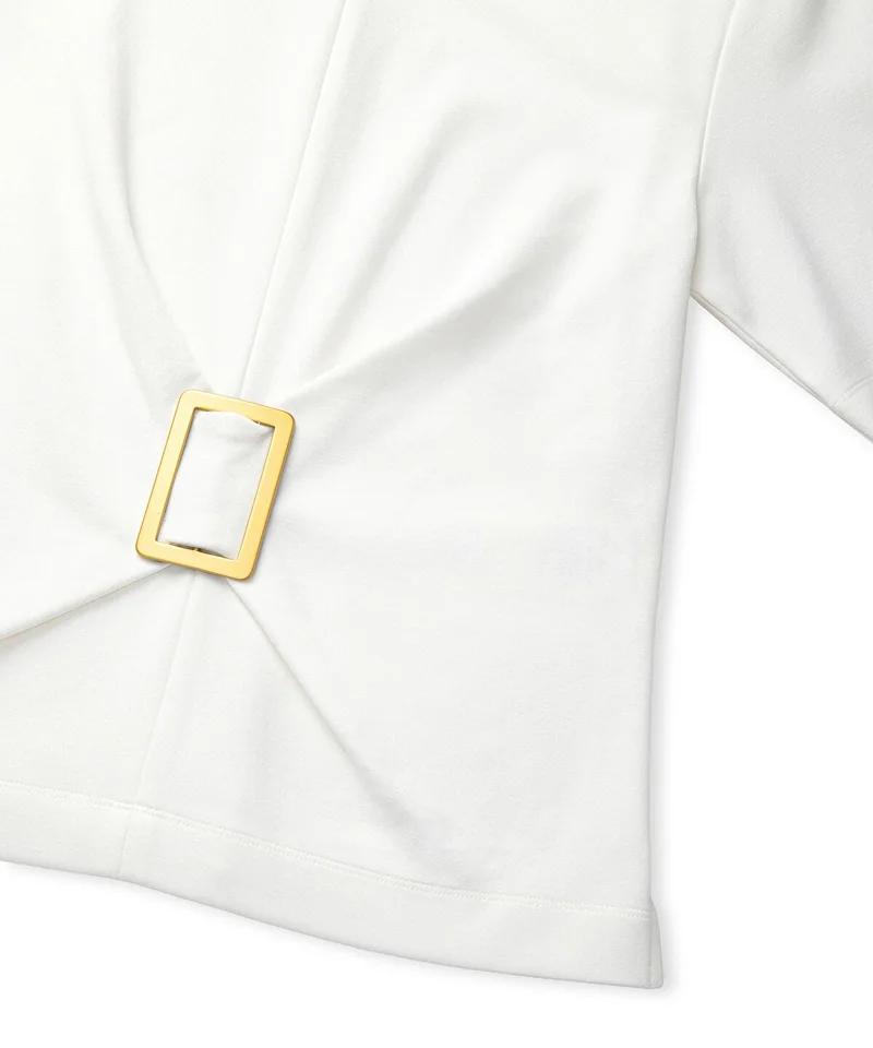 Ipekyol  Short Sleeve Blouse with Buckle for Women | Best Price UAE