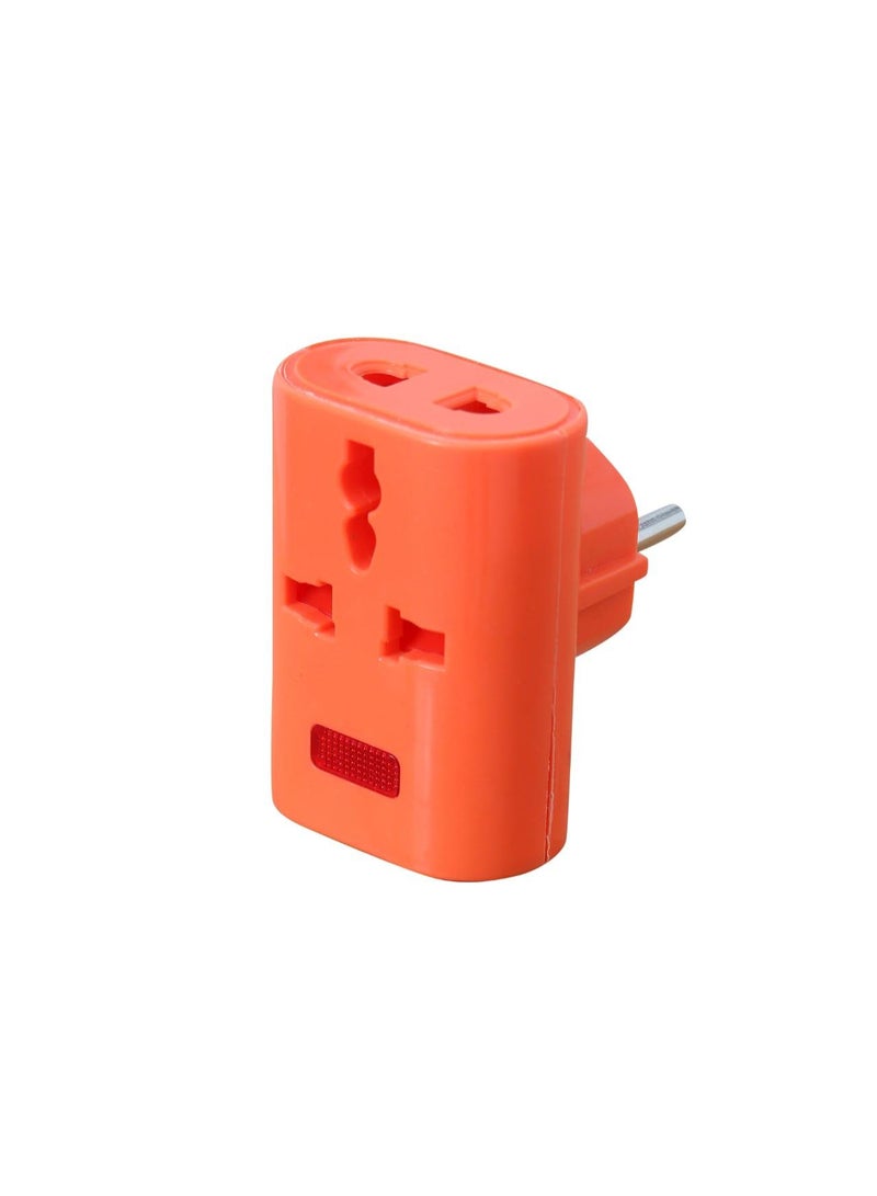 A compact and lightweight 3-port wall adapter and splitter that supports all types of plugs, suitable for home and office use.