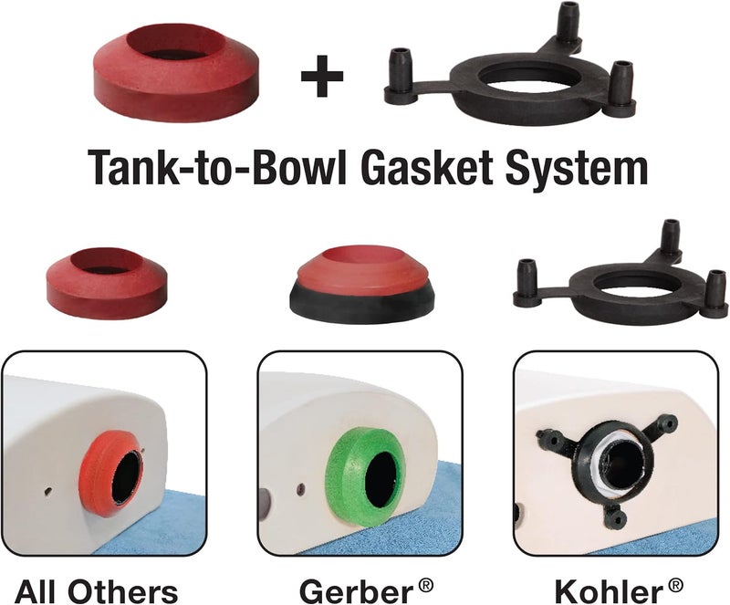 Fluidmaster K-507A-008 Universal 2-Inch Adjustable Toilet Flush Valve Repair Kit with Toilet Tool Multicolor - Image 3