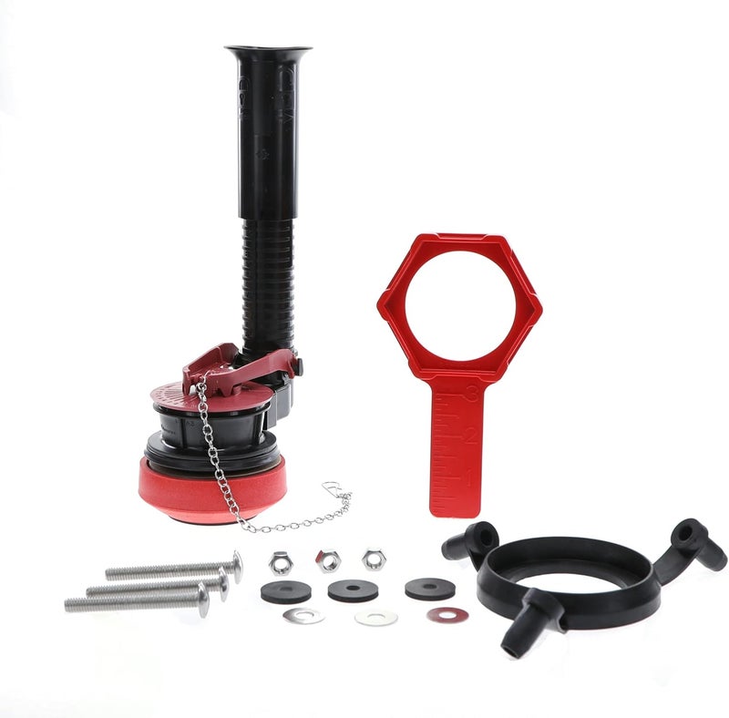 Fluidmaster K-507A-008 Universal 2-Inch Adjustable Toilet Flush Valve Repair Kit with Toilet Tool Multicolor - Image 1
