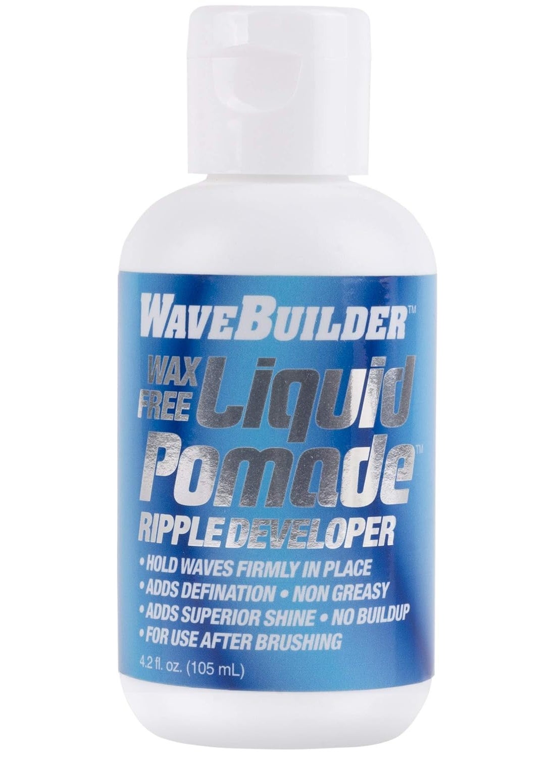 Wavebuilder WaveBuilder Wax Free Liquid Pomade | Super Ripple Developer Holds Waves Firmly In Place, 4 Oz 