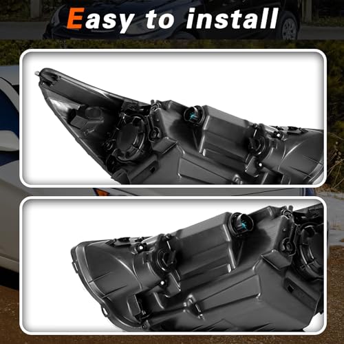 TODO Headlights Assembly Replaces 921011R710 921021R710 Compatible with 2015 2016 2017 Accent | Driver Passenger 2pcs - Image 4