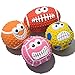 SCHITEC Squeaky Dog Balls 4 Pack Cute Interactive Latex Rubber Toys with Squeaker 22 Soft Bouncy Fetch Ball for Puppy Small Breed Dogs - Image 3