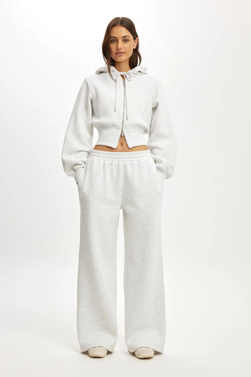 كوتون اون بنطلون رياضي واسع الساق من الفليس