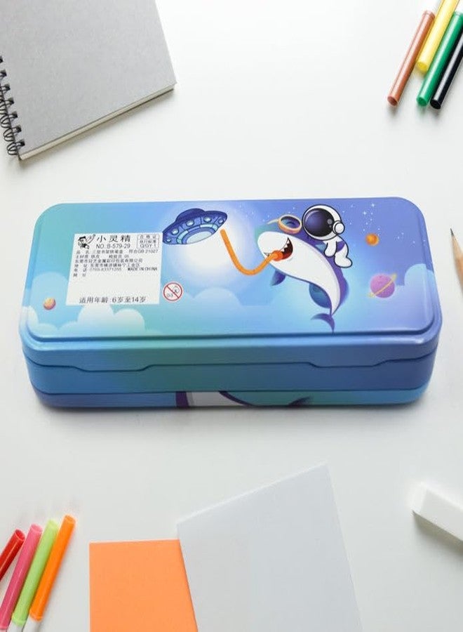 Oblivion Compass Box for Boys, Kids School Accessories | Pencil Box with Wheels for Girls and Kids, String Operated CASE Students School Supplies (Double Compartment) - Image 3