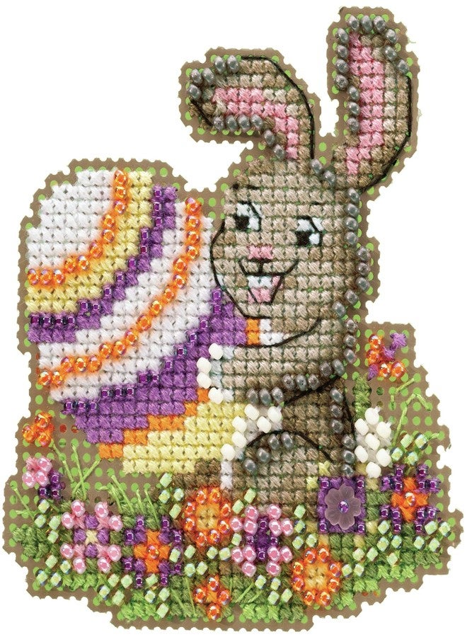 Mill Hill Egg-ceptional Beaded Counted Cross Stitch Easter Ornament Kit Mill Hill 2020 Spring Bouquet MH182012 - Image 4