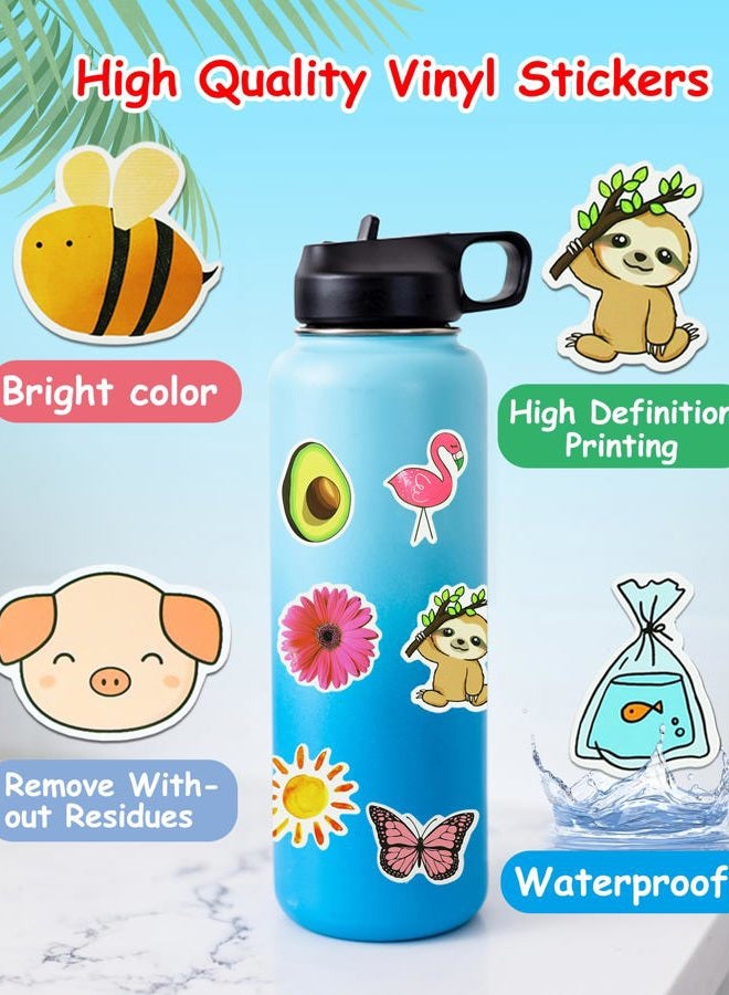 Eoaod 200Pcs Water Bottle Stickers for Kids, Cute Stickers for Water Bottles, Vinyl Waterproof Stickers Aesthetic Laptop Sticker Pack Classroom Prizes Skateboard Stickers for Kids Teens Girls Students - Image 3