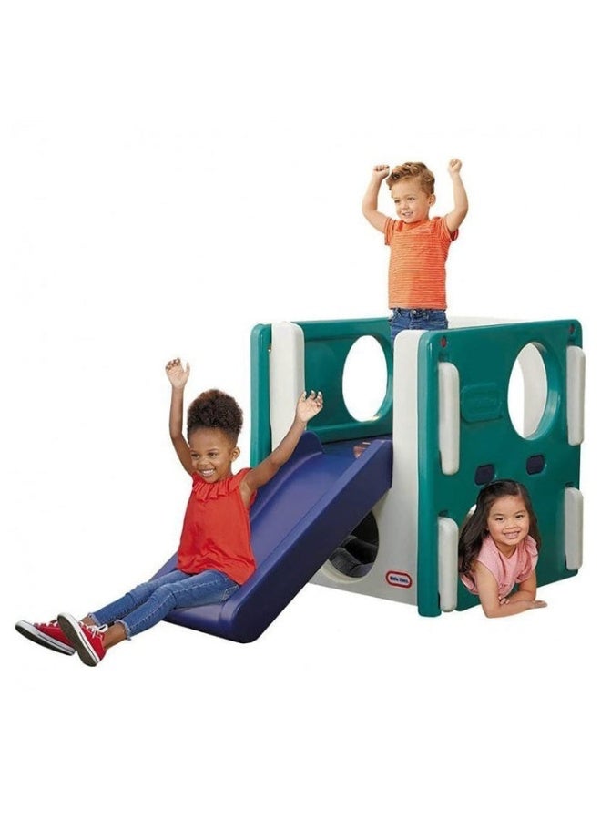 Little Tikes Junior Slide Activity Gym, Durable and Safe, Green/White/Purple Playset for Kids, 18M-4Y, Dimensions 76x130x77 cm - Image 1