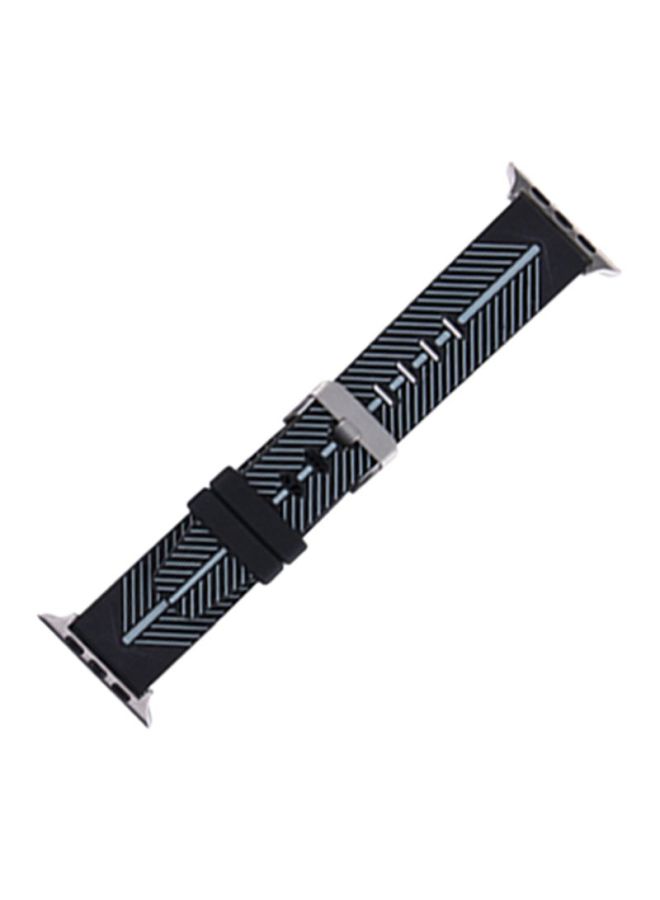 Ozone Silicone Strap For Apple Watch 44Mm Series 4 / 42Mm Series 3 / 2 / 1 Replacement Wristband - Black Black - Image 2