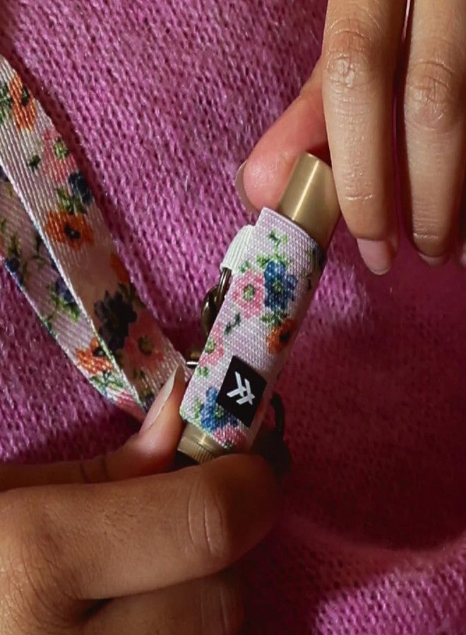 Thread Wallets Elastic Lip Balm and Gloss Holder Keychain (Luna Beige) - Image 5