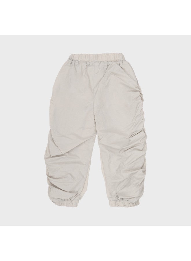 Zara kids' Casual Versatile Soft Comfortable Thick Warm Pleated Straight-leg Elastic Cuff Pants - Image 3
