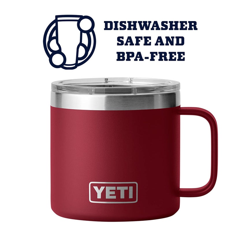 YETI YETI Rambler 14 oz Mug, Vacuum Insulated, Stainless Steel with MagSlider Lid, Harvest Red  - Image 3