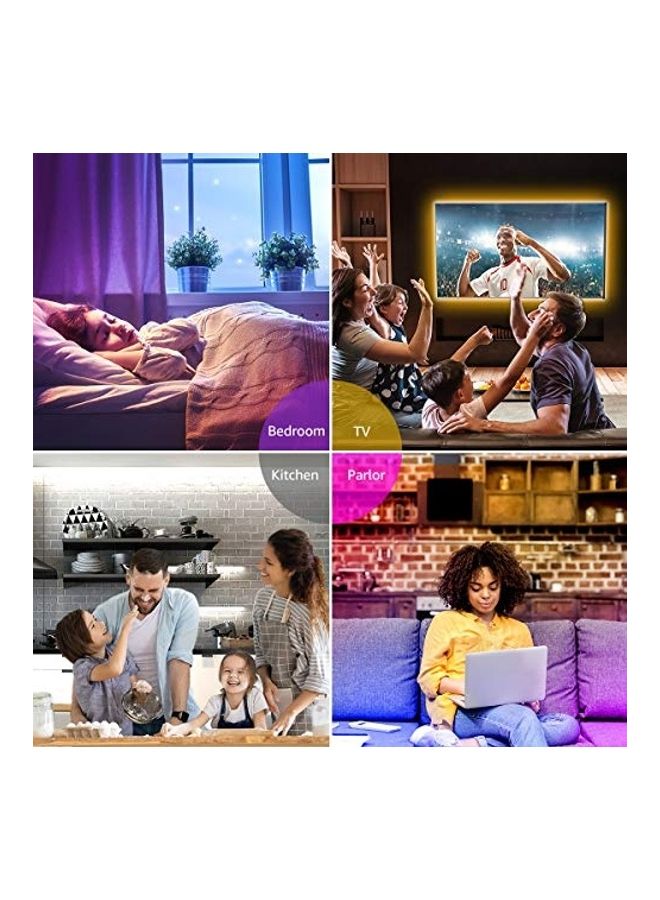 شريط إضاءة LED مع جهاز تحكم عن بُعد متعدد الألوان 0.61كيلوجرام - Image 1