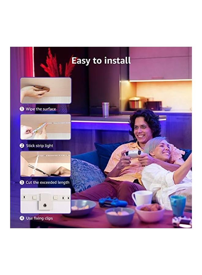 شريط إضاءة LED مع جهاز تحكم عن بُعد متعدد الألوان 0.61كيلوجرام - Image 3