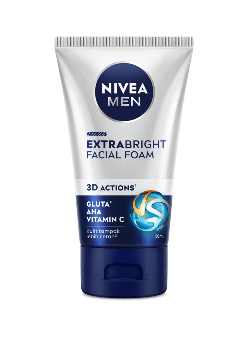 NIVEA MEN Extra Bright Dark Spot Minimizer Facial Foam 100ml - Image 1
