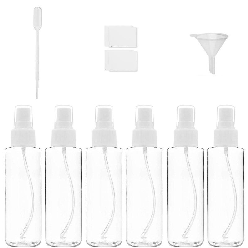 DIY Crafts DIY Crafts 60ml Empty Transparent Plastic Fine Mist Spray Bottle Fine Mist Sprayers 1 Funnels 1 Droppers 4 Labels 54 Boottle Pack Kit Clear Transparent  - Image 1