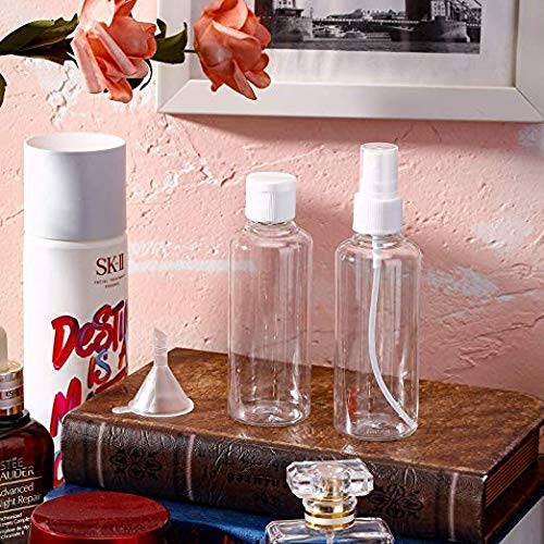 DIY Crafts DIY Crafts 60ml Empty Transparent Plastic Fine Mist Spray Bottle Fine Mist Sprayers 1 Funnels 1 Droppers 4 Labels 54 Boottle Pack Kit Clear Transparent  - Image 4