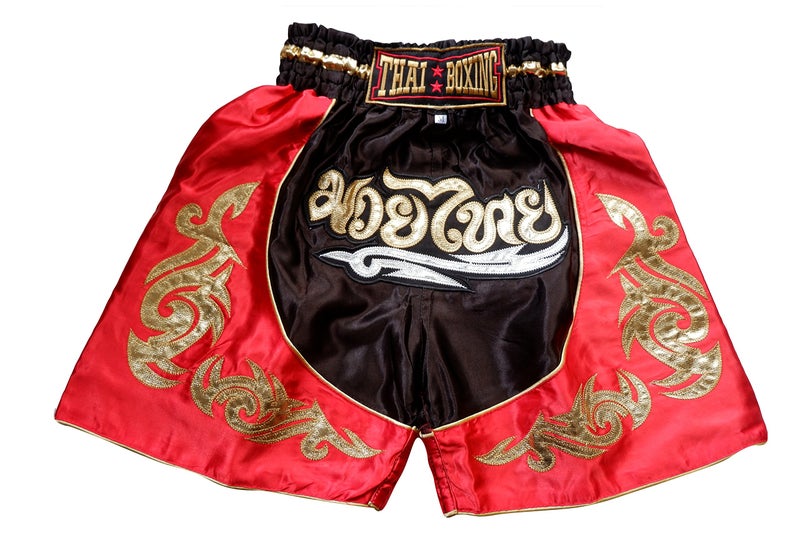 Nakarad Kid Muay Thai Boxing Shorts 2 Years Old - 10 Years Old (RED, M) - Image 1