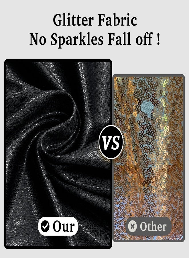 Htper 10x10 ft Black Sequin Backdrop Curtain Panels for Parties, Wrinkle Free Glitter Photo Backdrop Drapes 2 Panels 5x10FT Back Drop Cloth Shiny Fabric for Wedding Birthday Christmas Photography Background - Image 2