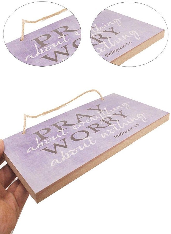 Highland Graphics Ergonflow Pray About Everything Wooden Sign Decor 9.5" by 5.75" 41-250 (Premium Edition) - Image 4