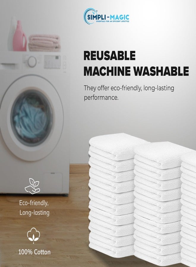 Simpli-Magic Cotton Terry Towels 14"x17" (60 Pack) - Highly Absorbent Soft Cleaning Rags - Commercial Terry Cloth for Kitchen, Bar, Restaurant (White) - Image 5