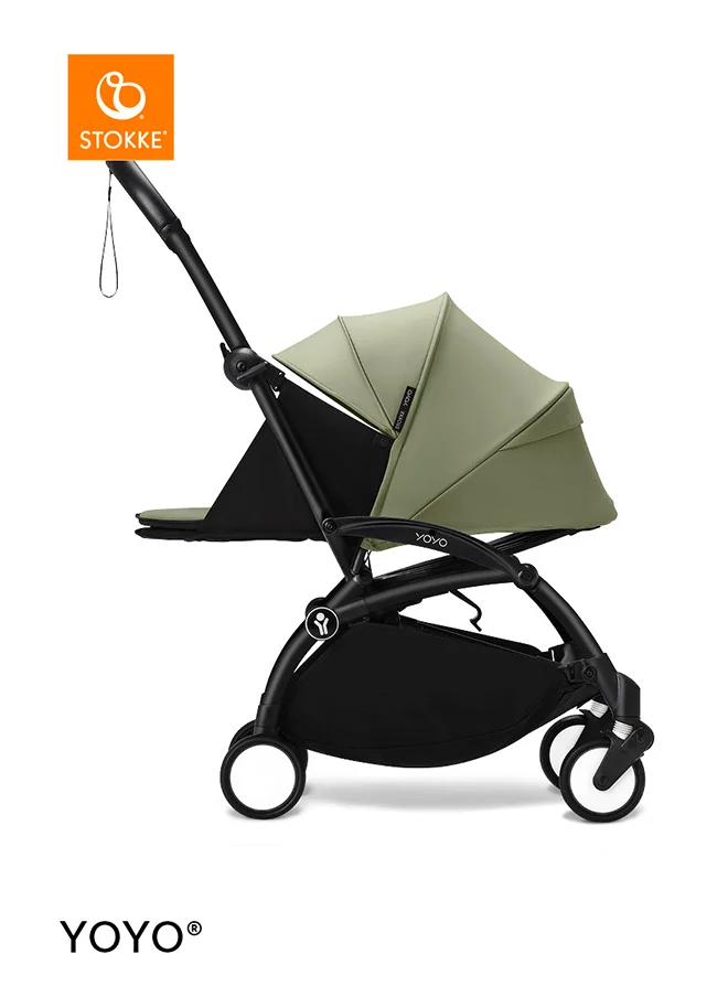 STOKKE YOYO3 Black Frame With 0+ Newborn Pack Olive