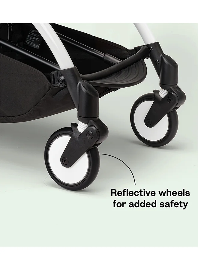 STOKKE Stokke YOYO3 Stroller with Newborn Pack, Black Frame, Compact and Foldable, One-Hand Flat Recline, UPF 50+ Canopy and 4-Wheel Suspension, 5-Point Harness, 6.6 kg Lightweight, Olive