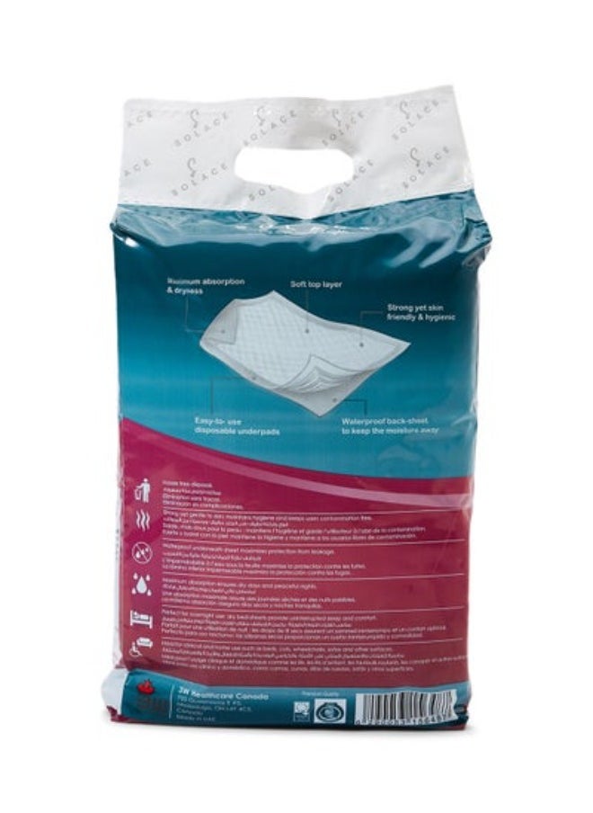 3W Healthcare Solace Underpads 90cm x 60cm, Disposable Underpads, Incontinence Pads, Bed Protection, Super Absorbent Protection for Kids, Adults, Elderly & Pet Training  - Image 4