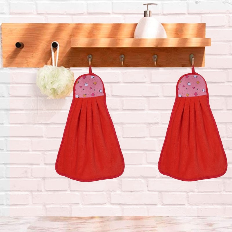 KD ZONE Soft Cotton Super Absorbent Hanging Napkin|Hand Towel for Washbasin & Kitchen (Assorted) (8) - Image 4