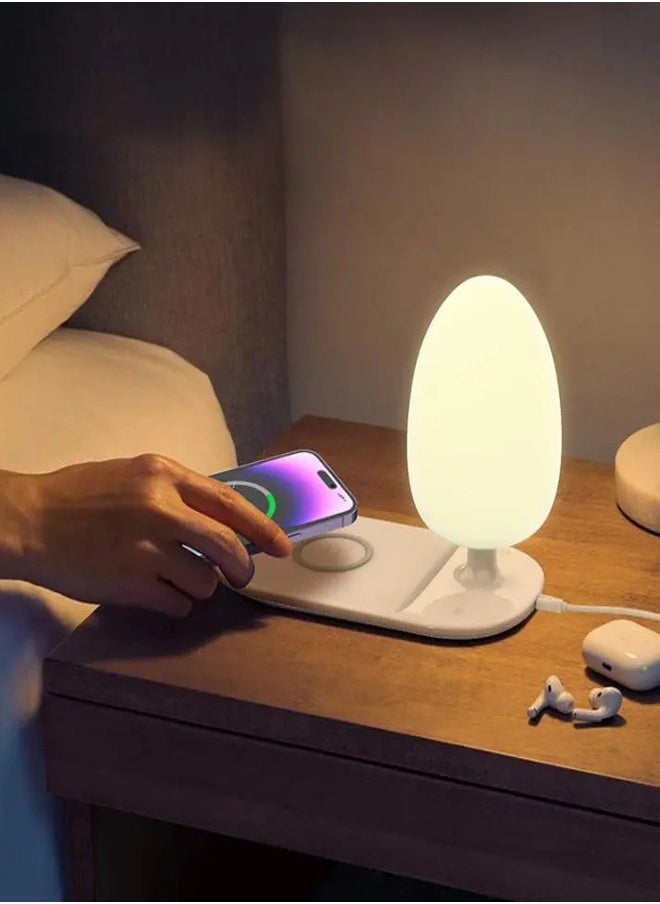 LDNIO Y3 15W Fast wireless charging desk lamp LED for Bed Light Lamp closet wall smart intelligent light  - Image 3