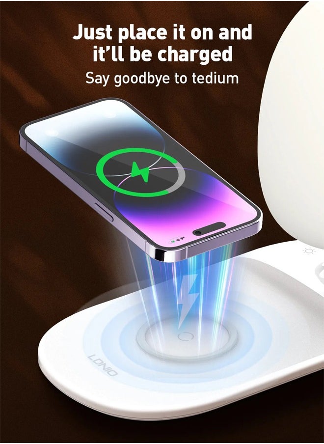 LDNIO Y3 15W Fast wireless charging desk lamp LED for Bed Light Lamp closet wall smart intelligent light  - Image 2