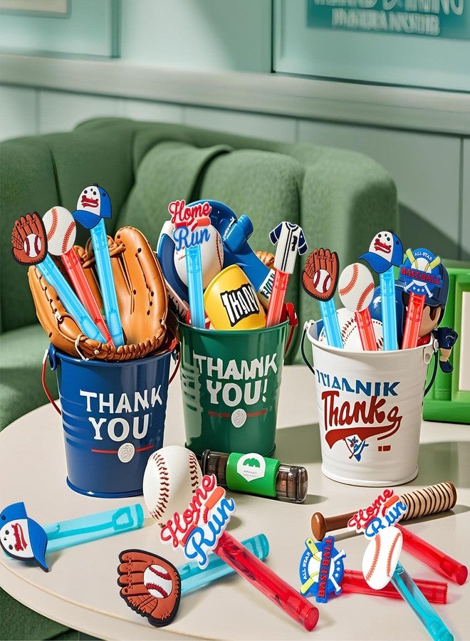 Winrayk Baseball Party Favors, 24Pcs Baseball Themed Mini Bubble Wands for Kids Bubbles Bulk with Detachable Topper (6 Styles), Birthday Gift Classroom Prizes Girl Boys Sports Goody Bag Stuffer Supply - Image 2