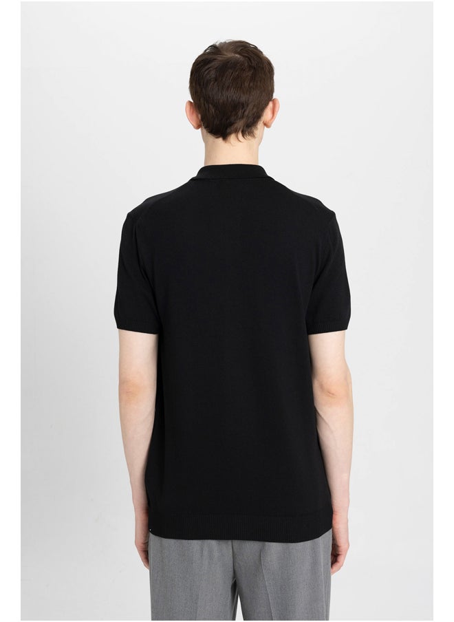 DeFacto - Man Smart Casual Slim Fit Polo Neck Short Sleeve Tricot Polo T-Shirt - Image 1