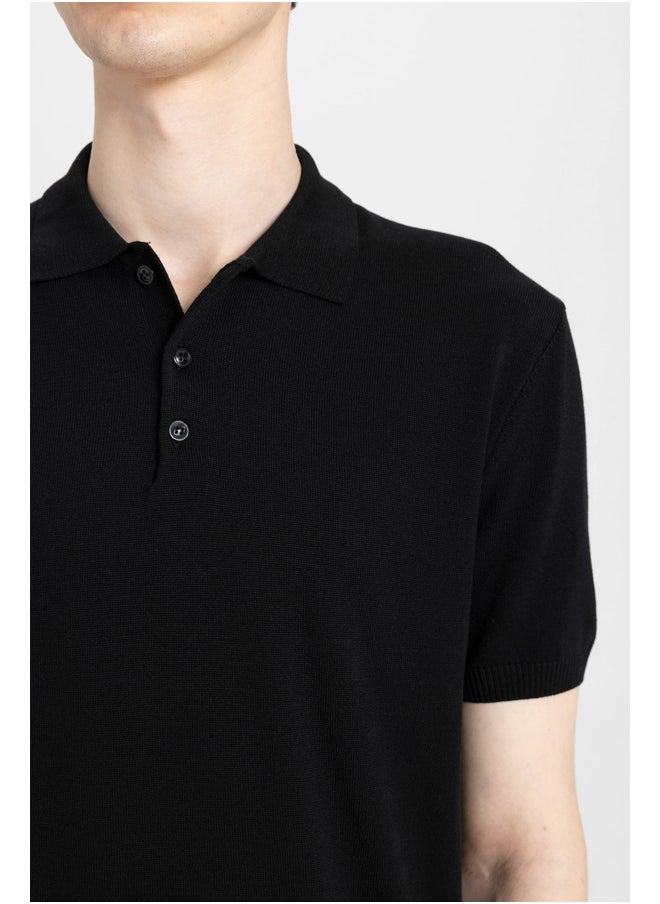 DeFacto - Man Smart Casual Slim Fit Polo Neck Short Sleeve Tricot Polo T-Shirt - Image 1