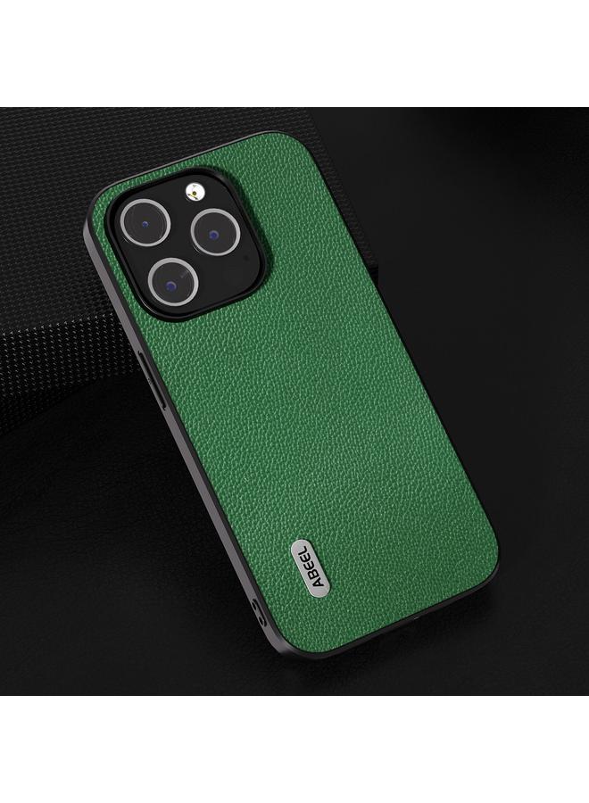 اس-توب جراب هاتف iPhone 14 Pro من ABEEL، مصنوع من الجلد الأصلي بحافة سوداء، من Mino - Image 2