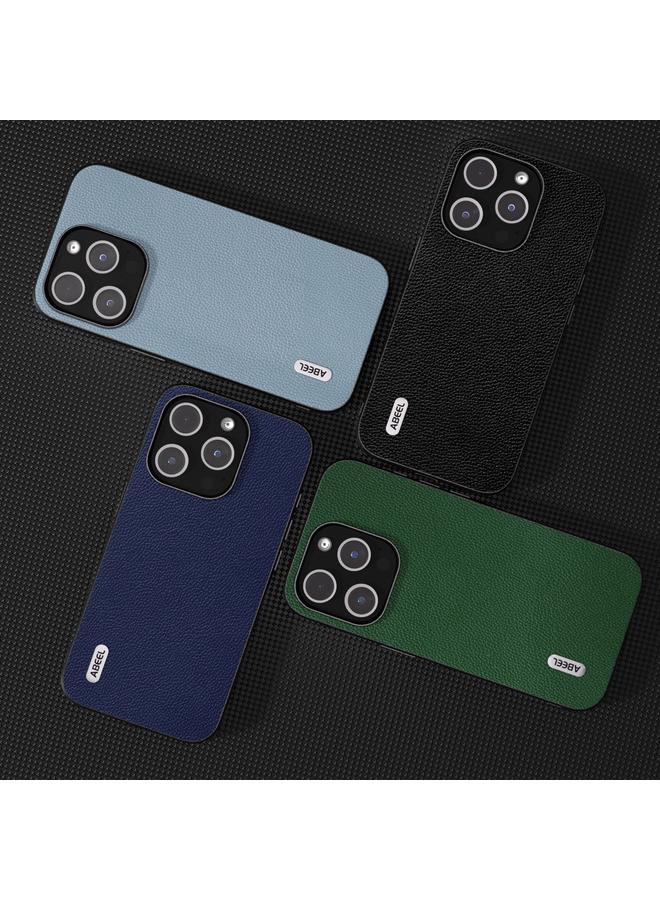 اس-توب جراب هاتف iPhone 14 Pro من ABEEL، مصنوع من الجلد الأصلي بحافة سوداء، من Mino - Image 5